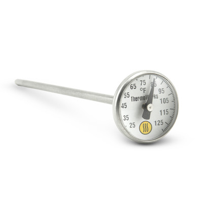 Pocket-size Bi-Metal Stem Thermometer, 125°F