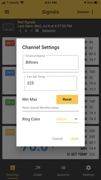 App Channel Settings Billows