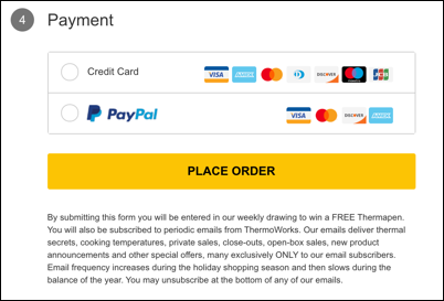 Order Payment Options